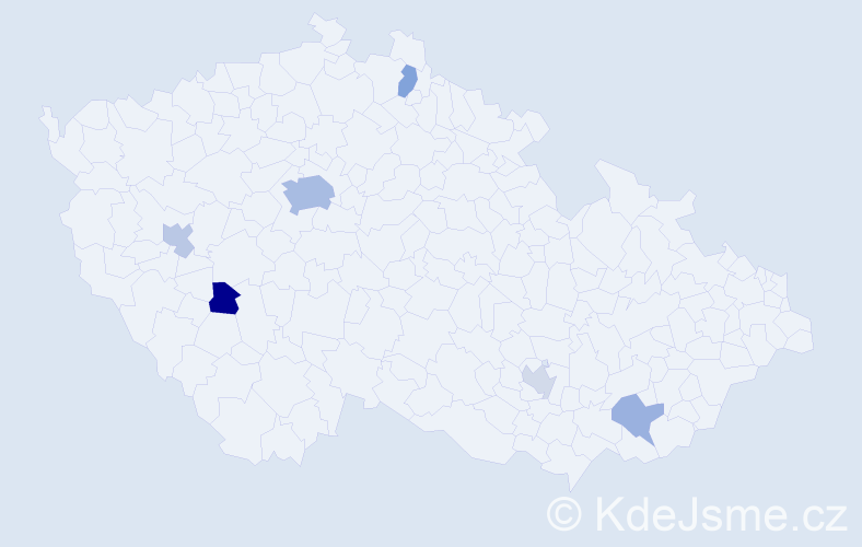 Jméno: 'John Michael', počet výskytů 12 v celé ČR