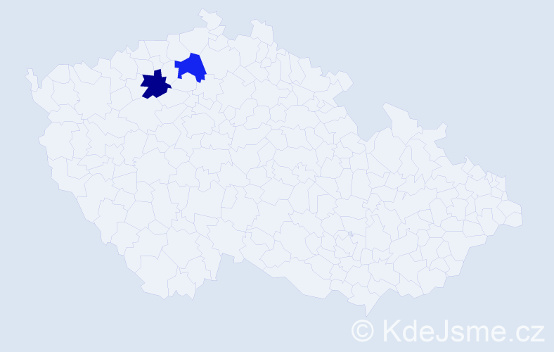 Jméno: 'Tito', počet výskytů 2 v celé ČR