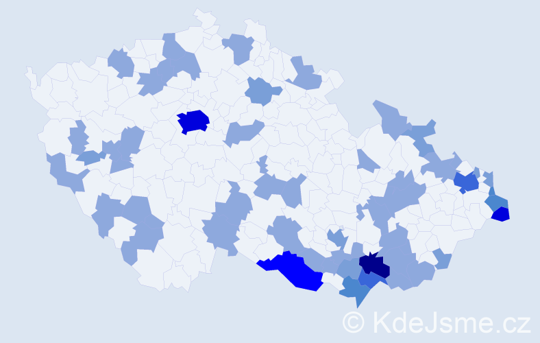 Jméno: 'Teresie', počet výskytů 95 v celé ČR