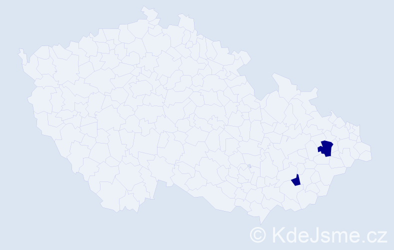 Jméno: 'Isabelle Anna', počet výskytů 2 v celé ČR