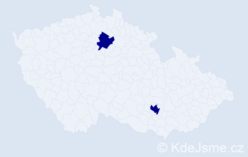 Jméno: 'Sabir', počet výskytů 2 v celé ČR