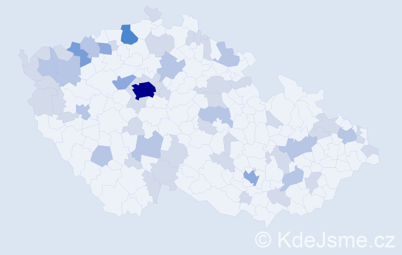 Jméno: 'Mike', počet výskytů 101 v celé ČR