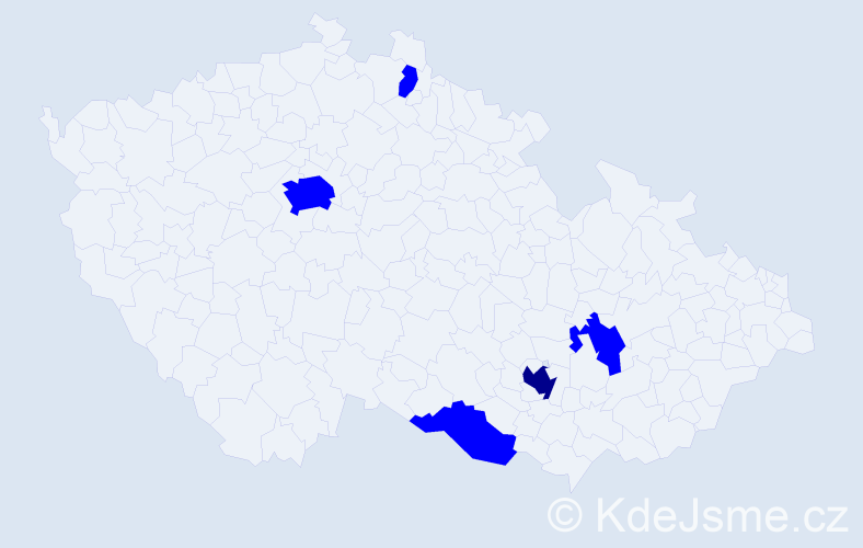 Jméno: 'Mahmut', počet výskytů 6 v celé ČR