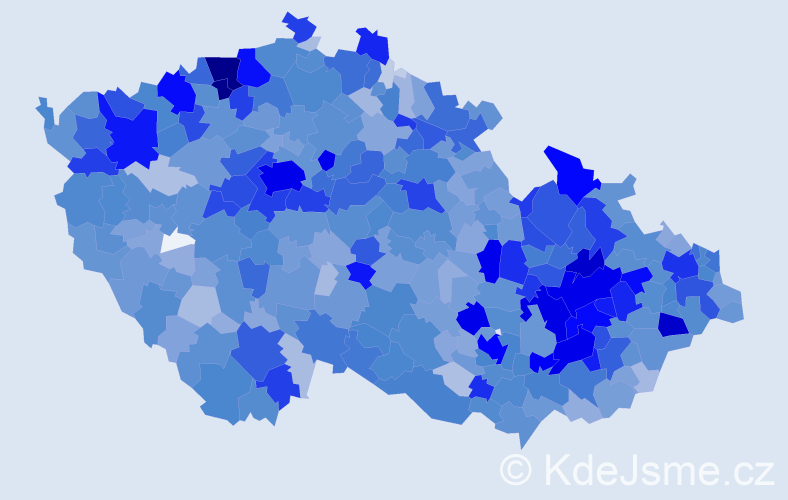 Jméno: 'Bedřich', počet výskytů 6443 v celé ČR