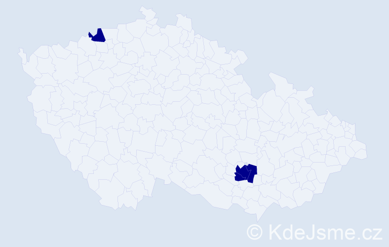 Jméno: 'Dragoslava', počet výskytů 3 v celé ČR