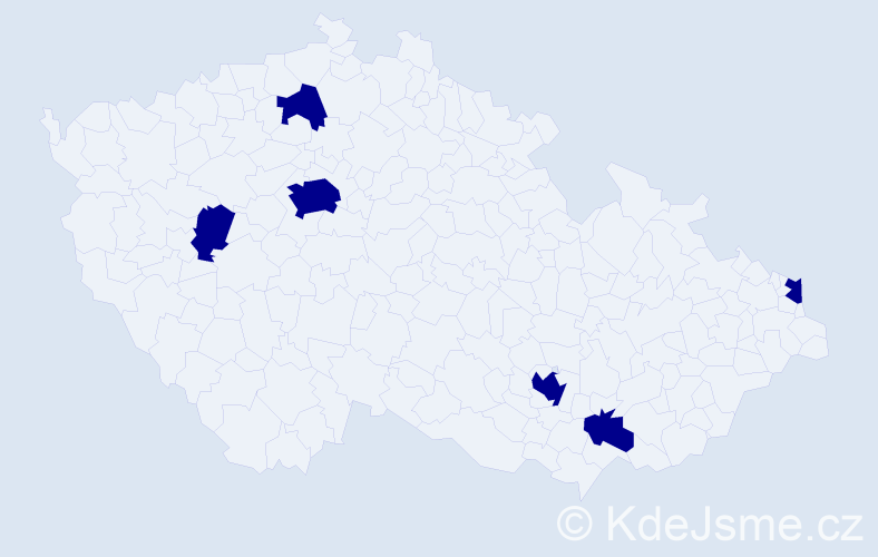 Jméno: 'Timmy', počet výskytů 6 v celé ČR