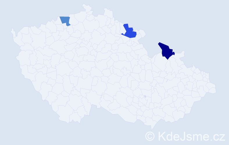 Jméno: 'Rosalinde', počet výskytů 3 v celé ČR