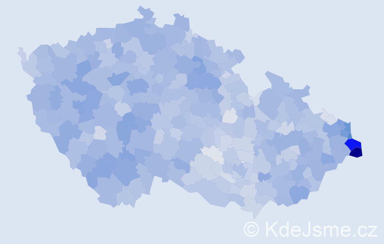 Jméno: 'Vladislav', počet výskytů 13375 v celé ČR