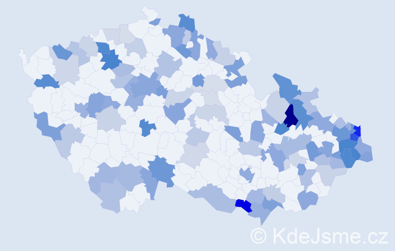 Jméno: 'Antónia', počet výskytů 216 v celé ČR