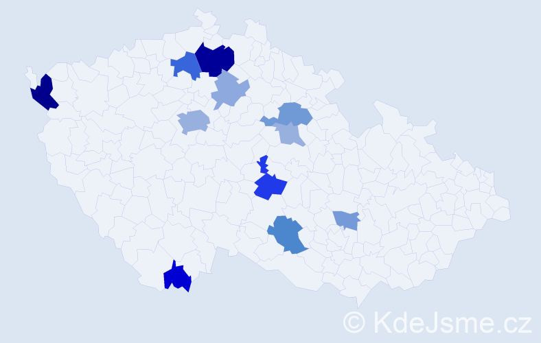 Jméno: 'Ganzorig', počet výskytů 26 v celé ČR