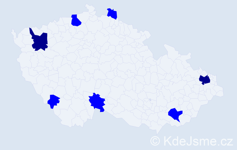 Jméno: 'Tomáš Jaroslav', počet výskytů 9 v celé ČR
