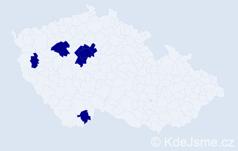 Jméno: 'To', počet výskytů 6 v celé ČR