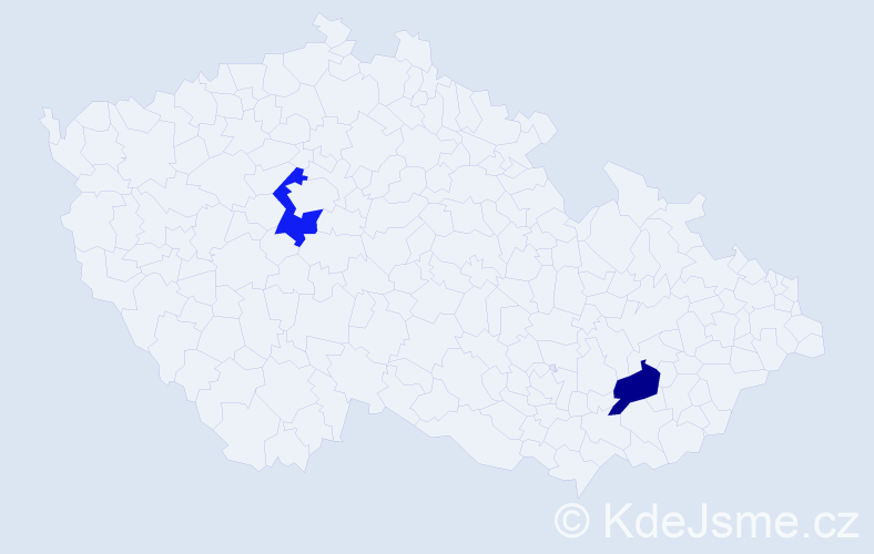 Jméno: 'Sidon', počet výskytů 2 v celé ČR