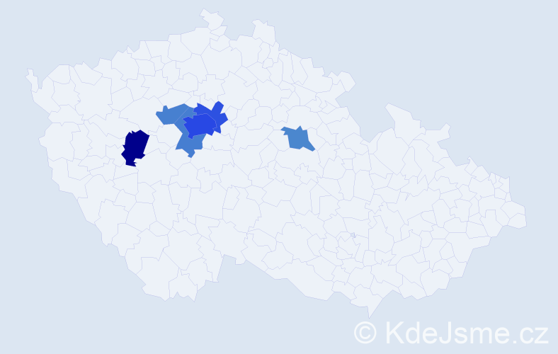 Jméno: 'Xiao', počet výskytů 14 v celé ČR
