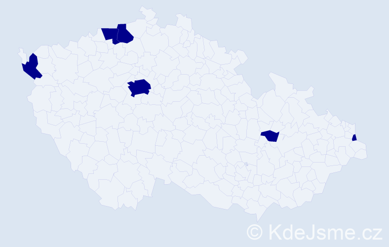 Jméno: 'Gothard', počet výskytů 6 v celé ČR