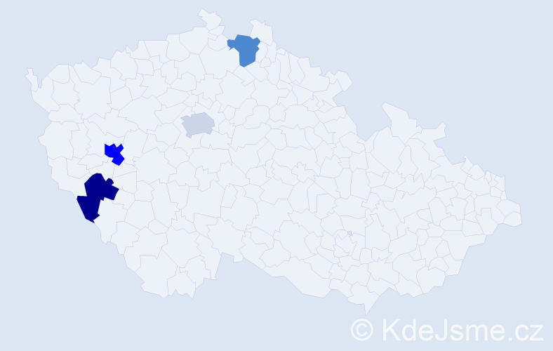 Jméno: 'Thi Anh Dao', počet výskytů 5 v celé ČR