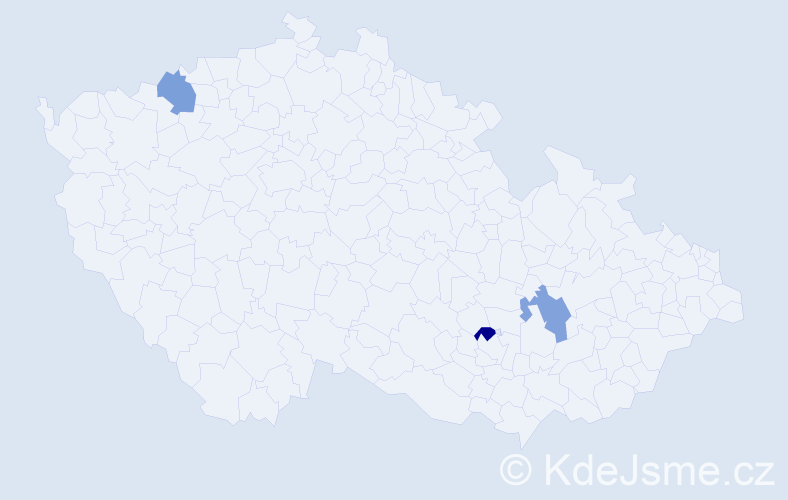 Jméno: 'Mioara', počet výskytů 3 v celé ČR