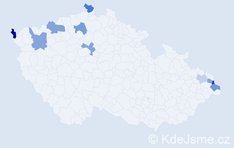 Jméno: 'Ignac', počet výskytů 11 v celé ČR