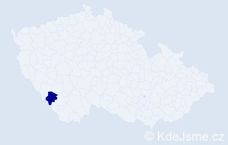 Jméno: 'Nikola Maria', počet výskytů 1 v celé ČR