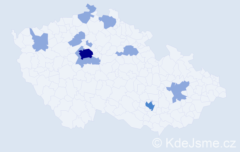 Jméno: 'Mai', počet výskytů 27 v celé ČR