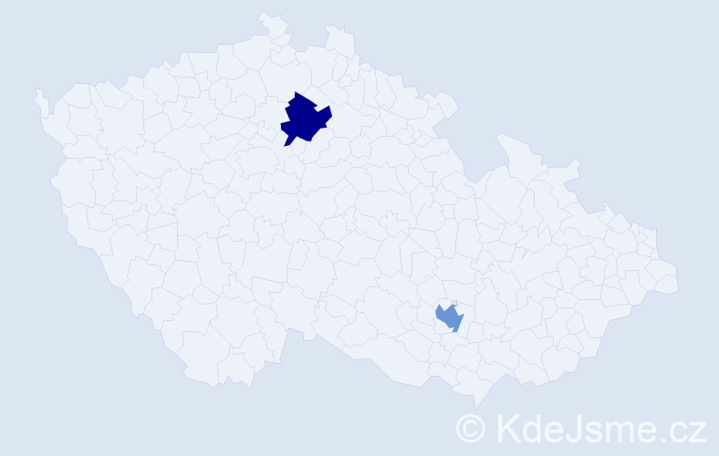 Jméno: 'Sára Jitka', počet výskytů 2 v celé ČR