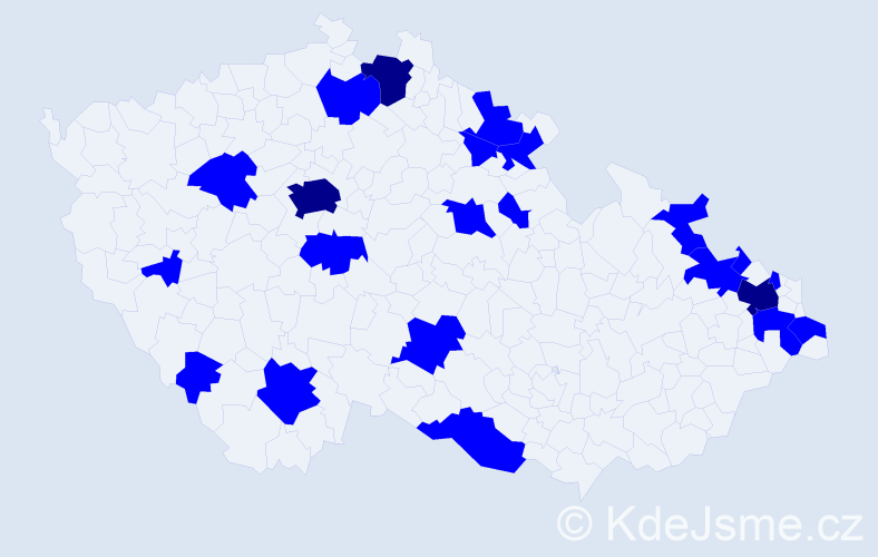 Jméno: 'Adél', počet výskytů 25 v celé ČR