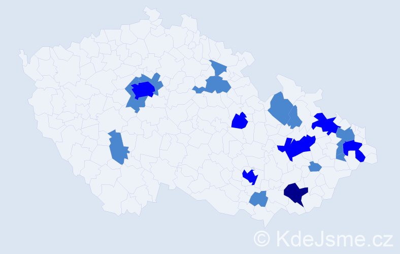 Jméno: 'Nikodém', počet výskytů 27 v celé ČR