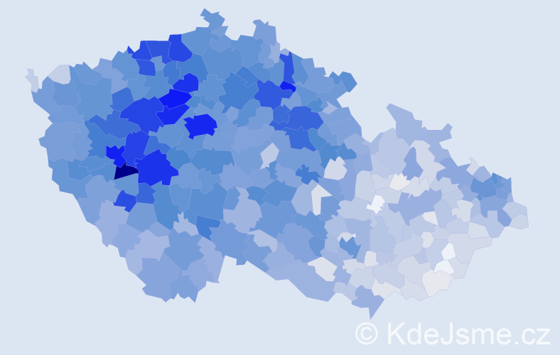 Jméno: 'Květuše', počet výskytů 6956 v celé ČR