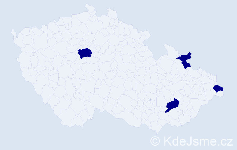 Jméno: 'Nicholas Jan', počet výskytů 4 v celé ČR