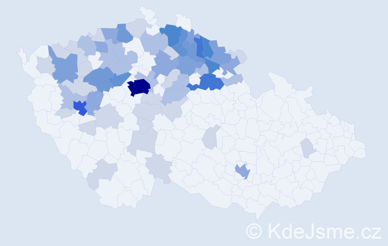 Jméno: 'Maruše', počet výskytů 186 v celé ČR