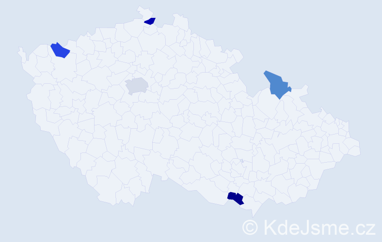 Jméno: 'Bernd Dieter', počet výskytů 6 v celé ČR