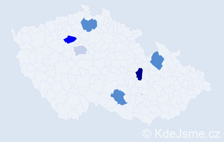 Jméno: 'Matěj Karel', počet výskytů 7 v celé ČR