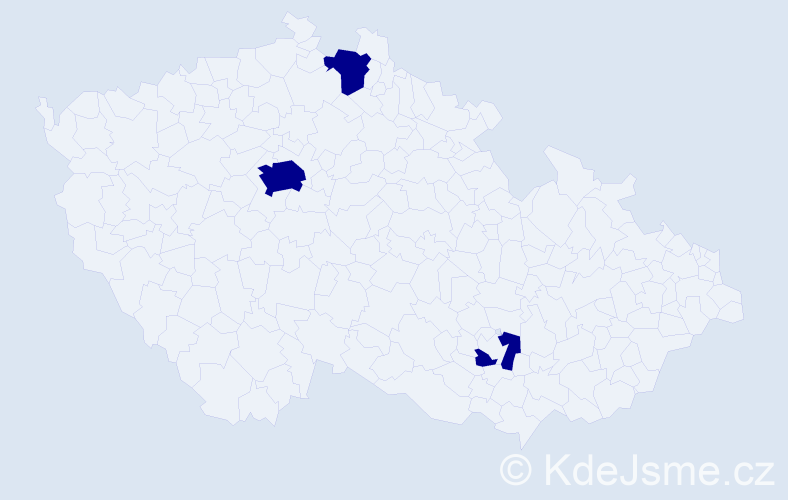 Jméno: 'Asghar', počet výskytů 3 v celé ČR