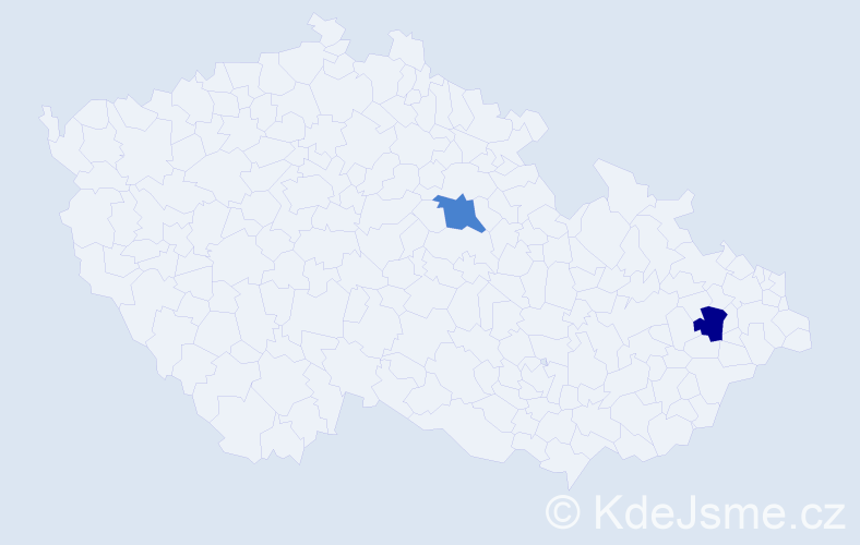 Jméno: 'Kevin Filip', počet výskytů 2 v celé ČR