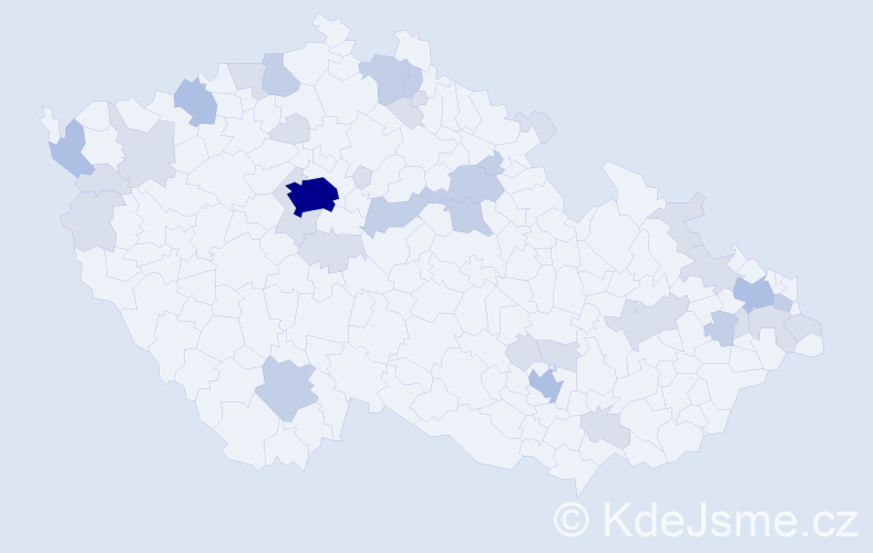 Jméno: 'Ines', počet výskytů 74 v celé ČR