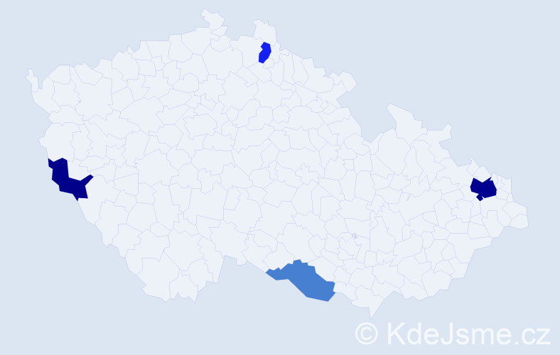 Jméno: 'Waltruda', počet výskytů 8 v celé ČR