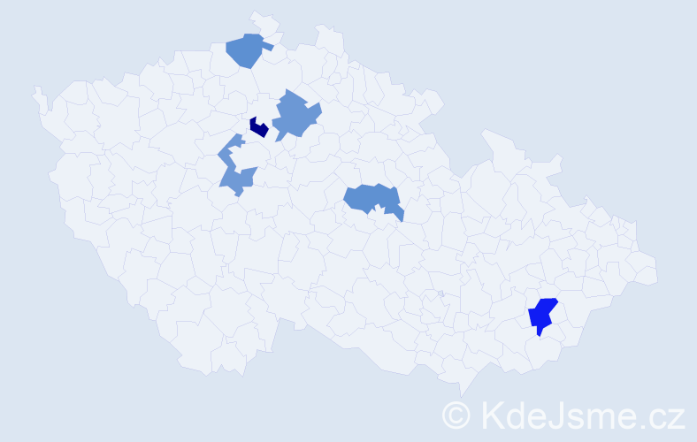 Jméno: 'Svetoslav', počet výskytů 7 v celé ČR