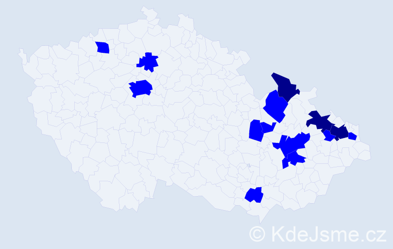 Jméno: 'Míroslav', počet výskytů 17 v celé ČR