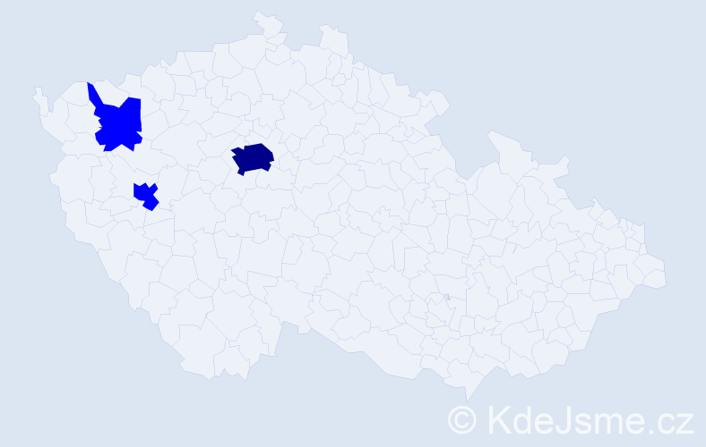 Jméno: 'The Viet', počet výskytů 4 v celé ČR
