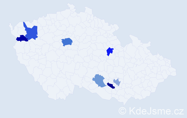 Jméno: 'Rade', počet výskytů 23 v celé ČR