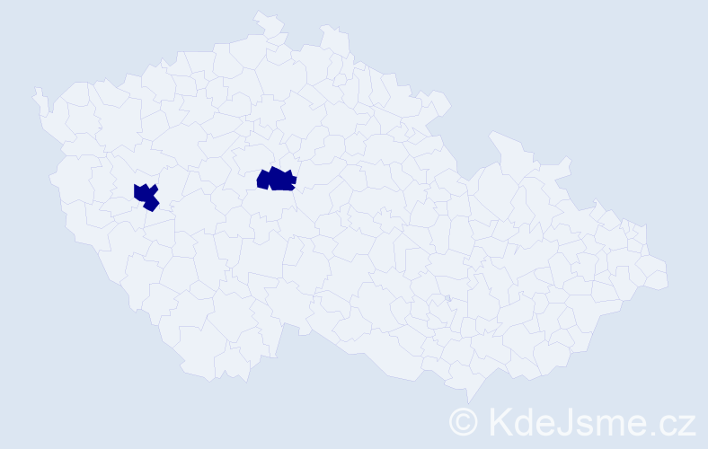 Jméno: 'Iosyf', počet výskytů 2 v celé ČR