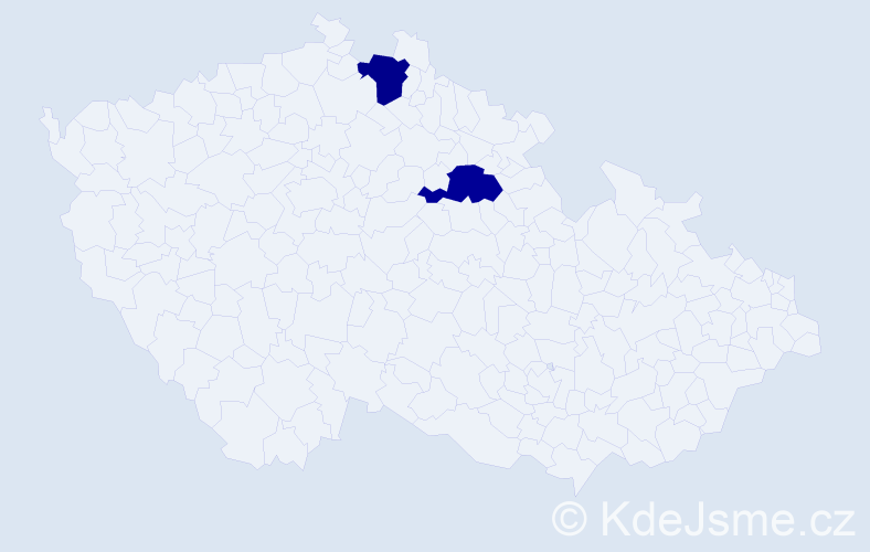 Jméno: 'Kryštof Michael', počet výskytů 2 v celé ČR