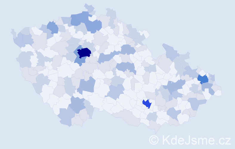 Jméno: 'Samantha', počet výskytů 270 v celé ČR