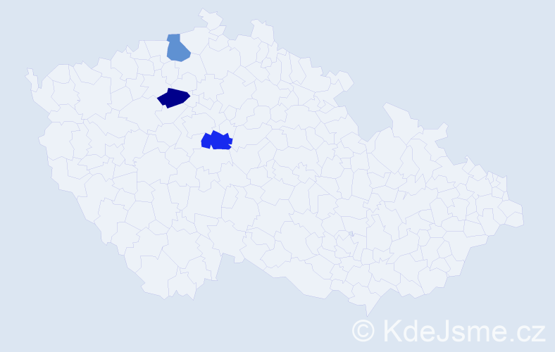 Jméno: 'Yakym', počet výskytů 3 v celé ČR