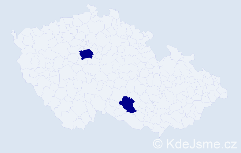 Jméno: 'Dana Amálie', počet výskytů 2 v celé ČR