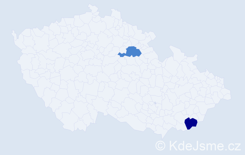 Jméno: 'Tobias Daniel', počet výskytů 2 v celé ČR