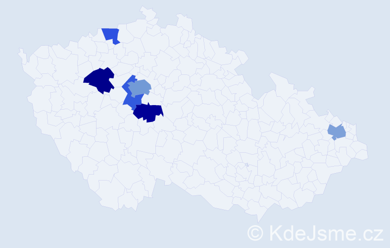Jméno: 'Khadija', počet výskytů 9 v celé ČR