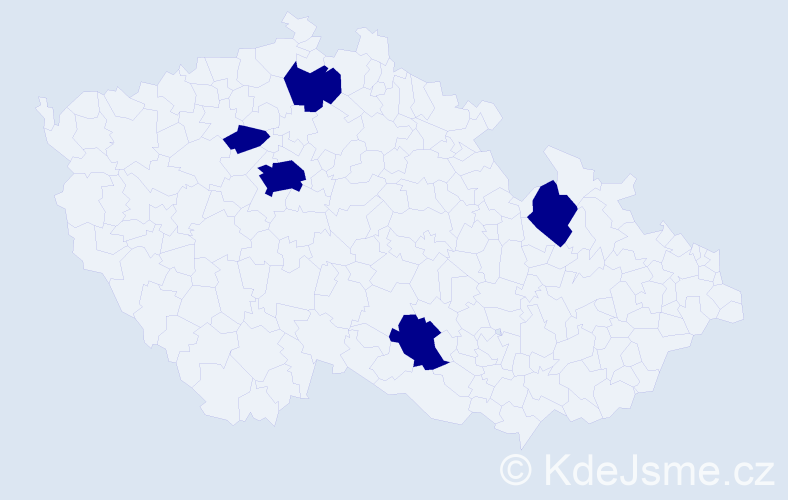 Jméno: 'Matěj Karel', počet výskytů 5 v celé ČR