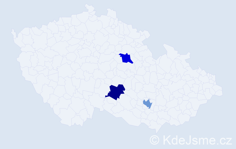 Jméno: 'Nazih', počet výskytů 3 v celé ČR