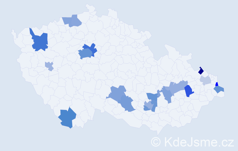 Jméno: 'Gloria', počet výskytů 33 v celé ČR